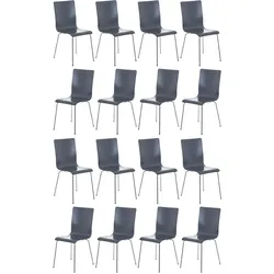 CLP 16er Set Besucherstuhl Pepe   Farbe: grau