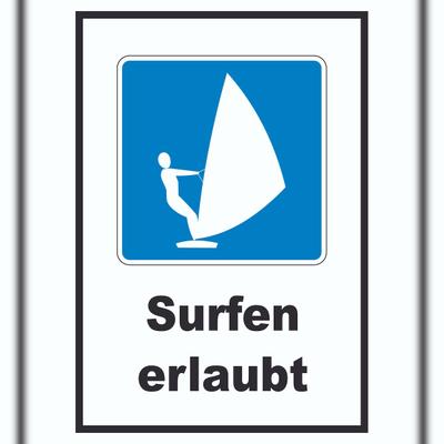 HB-Druck Surfen erlaubt Symbol und Text A4 Rückseite selbstklebend