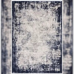 Flachgewebe-Teppich Abstrakt | 200x290cm, Florhöhe 1,1cm | Dunkelblau | Langlebig | Wohn-Esszimmer | TIBER-Rieti Kollektion | Kadima Design