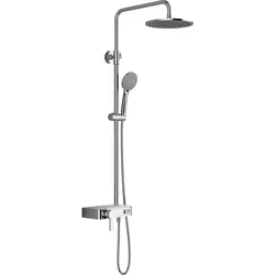 HSK Shower-Set Umsteller „RS 200 AquaSwitch Mix“ mit Einhebelmischer Ausladung 385 mm in schwarz / chrom