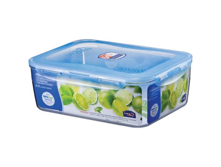 Lock&Lock Vorratsdose Sound Lock 1 Stk Tritan T 24 cm - Farbe: transparent, blau - Vorratsdose