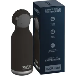 asobu® Trinkflasche Schaf 460ml - schwarz