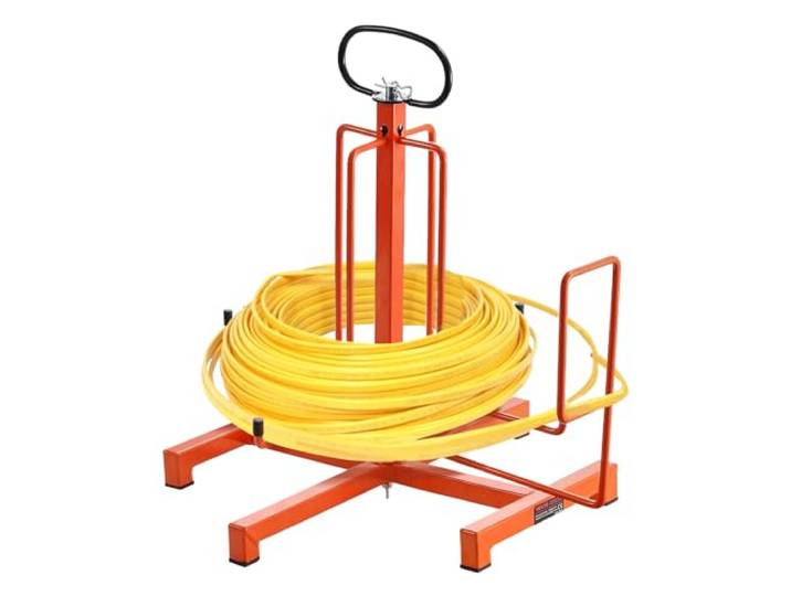 VEVOR Support de Bobines de Fil\, Montage au Sol ou sur Poteau\, Distributeur de Bobines de Câbles\, Dévidoir Portable avec Poignée\, Œillet Pivotant\, pour Transport des Câbles dans Diverses Conditions