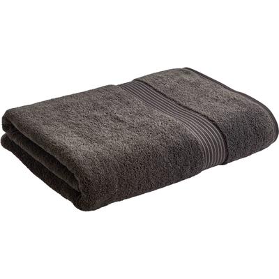 Badetücher CHRISTY "SUPREME", grau (graphite), B:90cm L:165cm, Walkfrottier, Obermaterial: 100% Baumwolle, Handtücher, Premium-Badetücher in Luxusqualität, 650g/m², 90x165cm, 2er Set