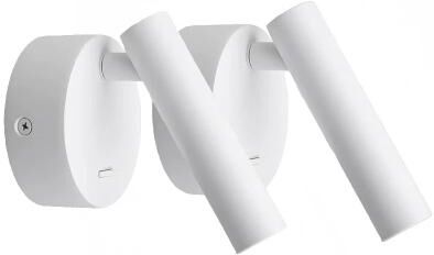 Uplift Picks Modern Rotatable Bedside Reading Lamp Minimalist LED Wall Spotlight white (2 Pcs) nature White (4000k)