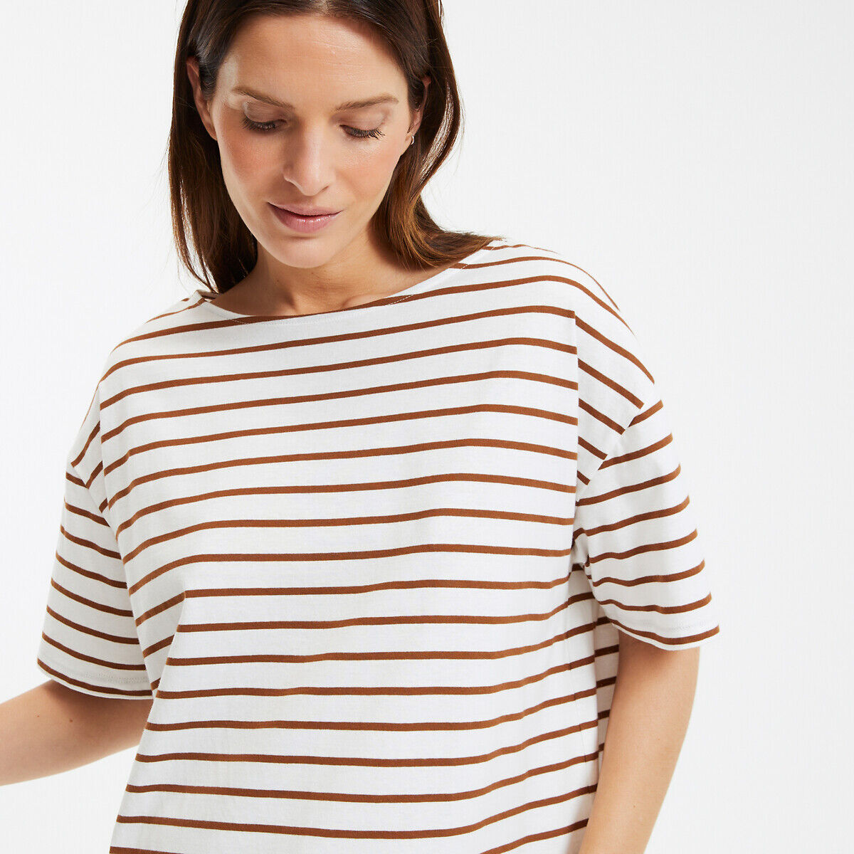 SO'HOME Chemise de nuit rayée en coton