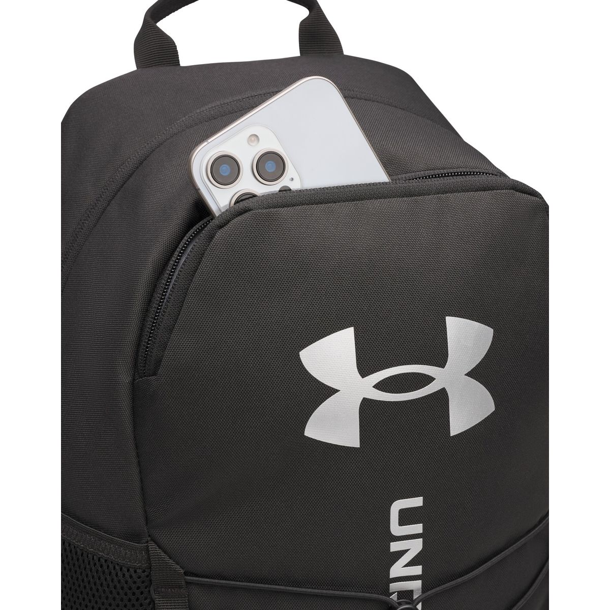 Under Armour Hustle Sport 6.0 Backpack black metallic silver (001) OSFM 6000397-001-OSFM