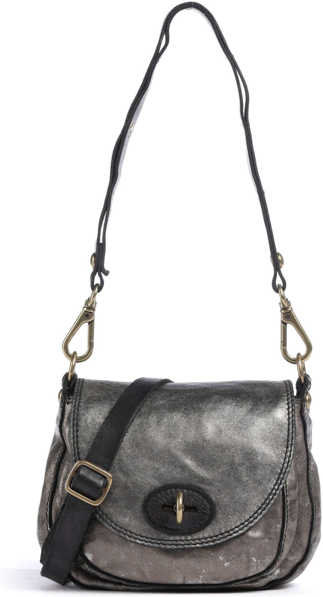 Campomaggi Schultertasche aus Leder, grau