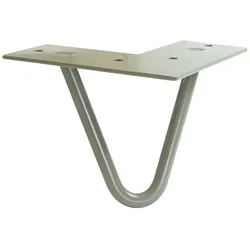 WAGNER Möbelbein HAIRPIN LEG Retro - 12 x 12 x 10 cm, Stahl, vintage, Bein schräg & Anschraubplatte - 12821701