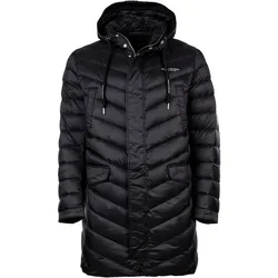 A|X ARMANI EXCHANGE Herren Daunen-Mantel - Steppjacke, Reißverschluss,Kapuze, Logo Aufdruck Schwarz / 2XL