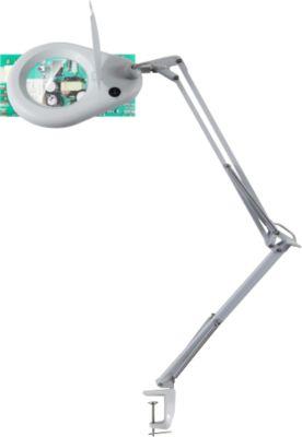 Unilux LED-Lupenleuchte ZOOM, 175 % Vergrößerung, 6 W LED, Doppelgelenkarm, weiß