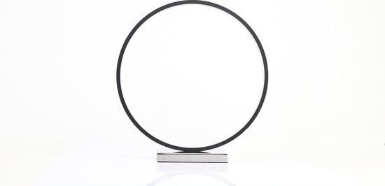 DesignNest HENG Ronde Tafellamp - Zwart-Chroom - Dimbaar - LED