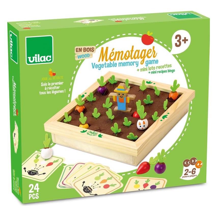 Vilac Gemüsegarten Memory (Englisch, Französisch, 2 Spieler) (83.2161)