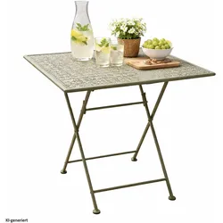 HTI-Living, Gartentisch + Balkontisch, Gartentisch Solea Khakigrün