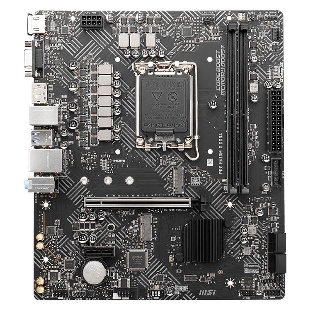 MSI PRO H610M-G DDR4 (LGA 1700, Intel H610, mATX) (PRO H610M-G DDR4)