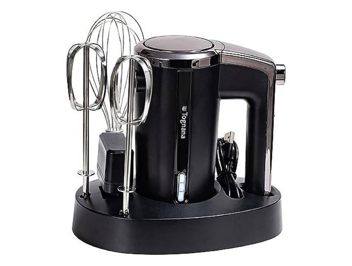 Tognana Avantspace Wiederaufladbarer Kabelloser Handmixer Kunststoff-Edelstahl Schwarz