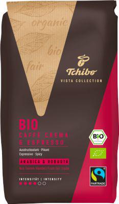 Tchibo Bio Vista Collection Caffè Crema und Espresso, 1 kg, ganze Bohnen