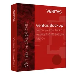 Veritas Backup Exec Simple Core Pack 5 Instance / 10 MS 365 User