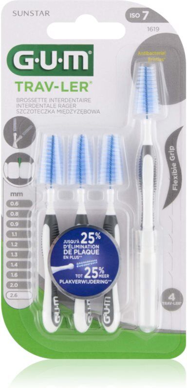 G.U.M Trav-Ler Proxabrush brossettes interdentaires 2,6 mm 4 pcs