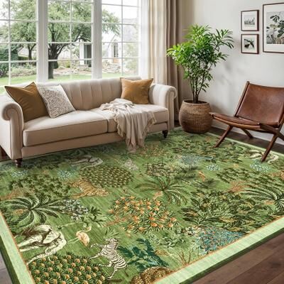 Garvee Jungle Animal Print Area Rug
