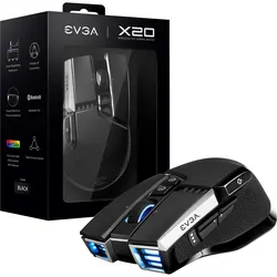 EVGA X20 (Kabellos), Maus, Schwarz