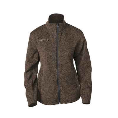 Strickfleecejacke DEPROC ACTIVE "ELKFORD WOMEN", Damen, Gr. 40 (M), braun (cappuccino), Fleece, 100% Polyester, regular fit hüftbedeckend, mit Gummizug, Jacken Sportbekleidung Outdoorbekleidung Fleecejacke Übergangsjacke, auch in Großen Größen...