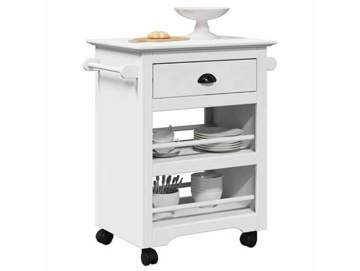 VidaXL Chariot de cuisine BODO blanc 67 5x45x80 cm chariot à légumes chariot chariot de service chariot de rangement de 4016878