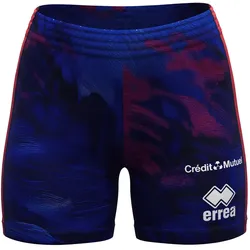 Errea, Damen, Sporthose, Kurze Damen-Domizil Frankreich 2026/27 (M), Blau, Rot
