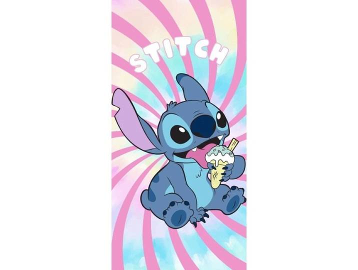 Serviette de plage Microfibre 100% polyester Disney Lilo & Stitch : Stitch Ice Cream