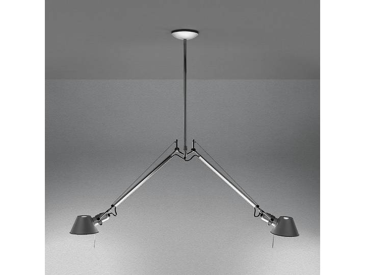Tolomeo Due Bracci Pendelleuchte Alu - Artemide Tolomeo 2 Bracci - Wohnzimmer - Design - Metall - Mehrflammig