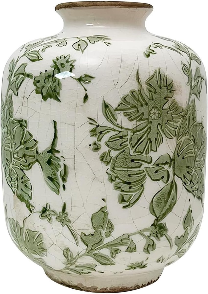 Vellaro Keramische vaas Groen Hoogte: 14 cm