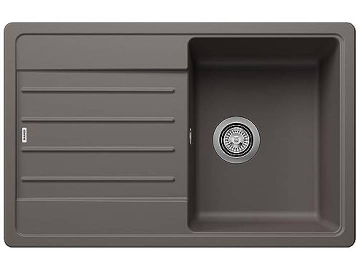 BLANCO Legra 45 S Évier en granit gris volcanique SILGRANIT Type de montage : montage par le haut\, réversible\, pour armoires inférieures de 45 cm de large\, grand bassin\, surface facile à nettoyer