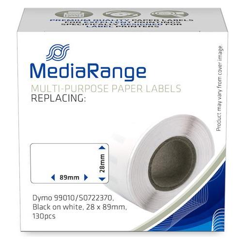 MediaRange ge Schriftband 28x89mm schw/weiss Dymo 99010/S0722370 130Stk (MRDY99010)