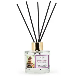 Fragrance and Style GmbH Reed Diffuser, Aroma Diffuser, Duftöl Diffuser | Spirit Garden | 100 ml, Glas, ohne Flamme & Strom, für Wohnzimmer