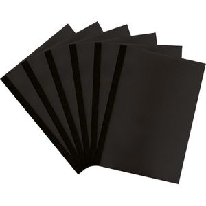 LMG Thermobindemappen A4, 1.5mm, 15 Blatt, Leder-Karton, schwarz, 50 Stück