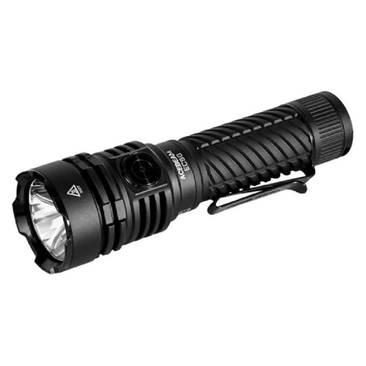 AceBeam LED-Taschenlampe EC90, 4'300 Lumen (inkl. Akku) (13.75 cm, 4300 lm) (EC90 BLACK)