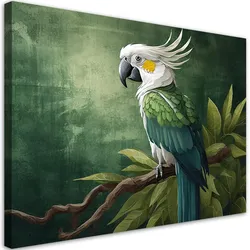 WANDBILD vogel tiere papagei grün