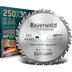 1x HM Kreissägeblatt - 250 x 3.2/2.2 x 30 Z24 WZ | Bayerwald HM Super Zuschnitt Kreissägeblätter