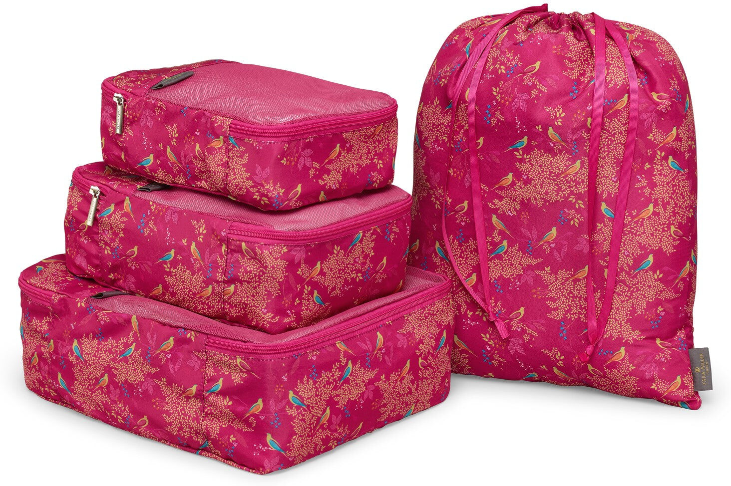 Sara Miller Chelsea Pink Set of Packing Cubes - Pink