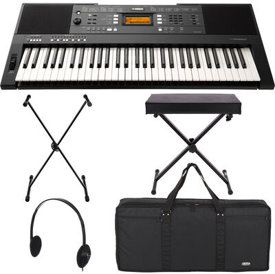 Yamaha PSR-A350 Deluxe Bundle Noir