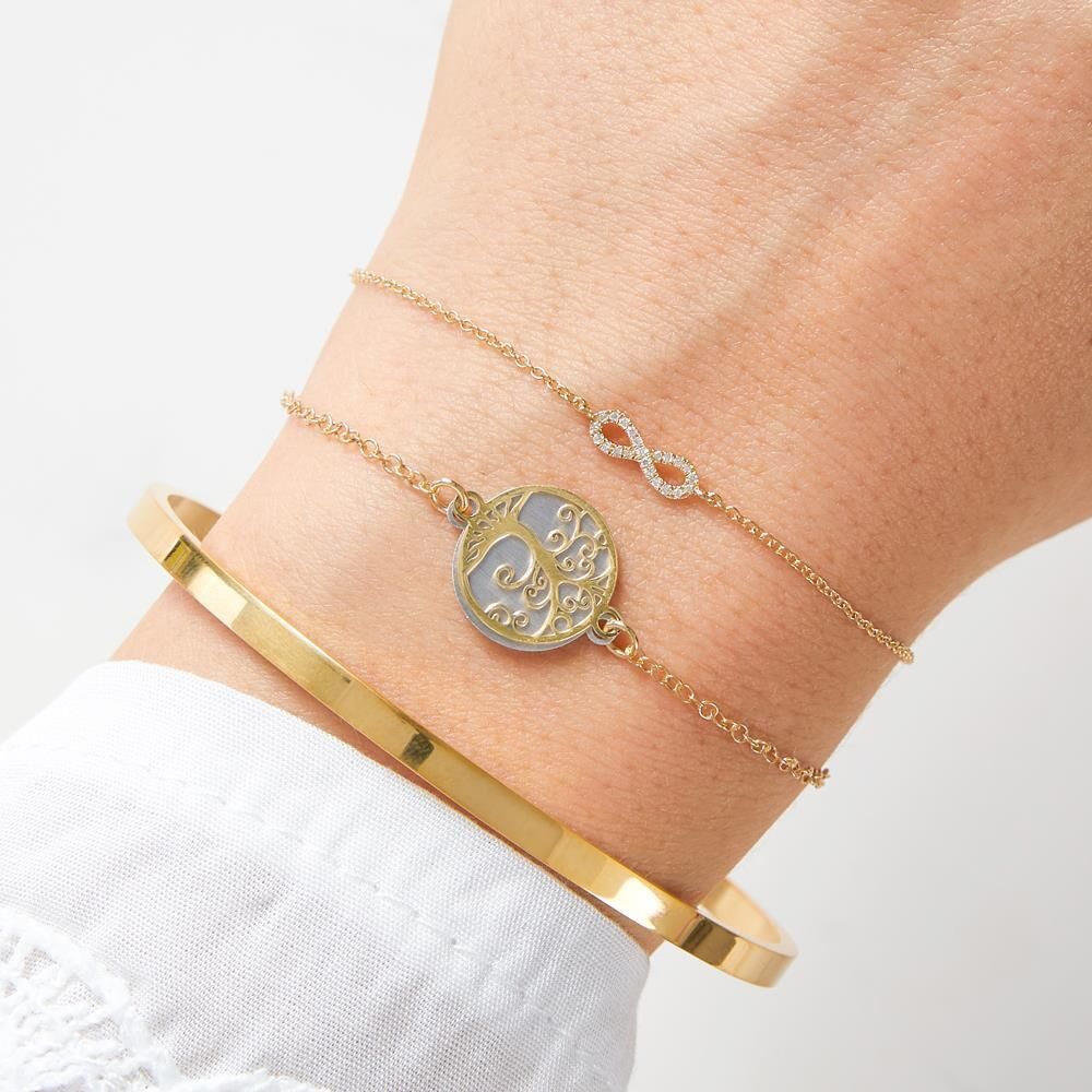 Unique Vergoldeter Edelstahl-Armreif gold