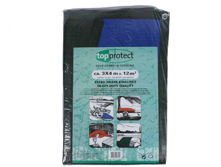 Topprotect Dekkleed Heavy Duty - Dekkleed 4x6m - Blauw/Groen