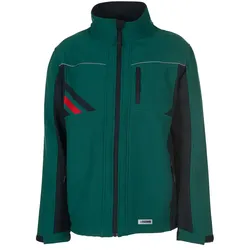 Softshelljacke "HIGHLINE" - XXL - grün/schwarz/rot