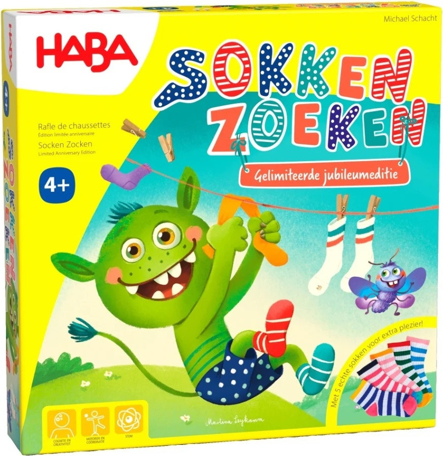 Haba Educatief spel Sokken zoeken Jubileumeditie voor kinderen