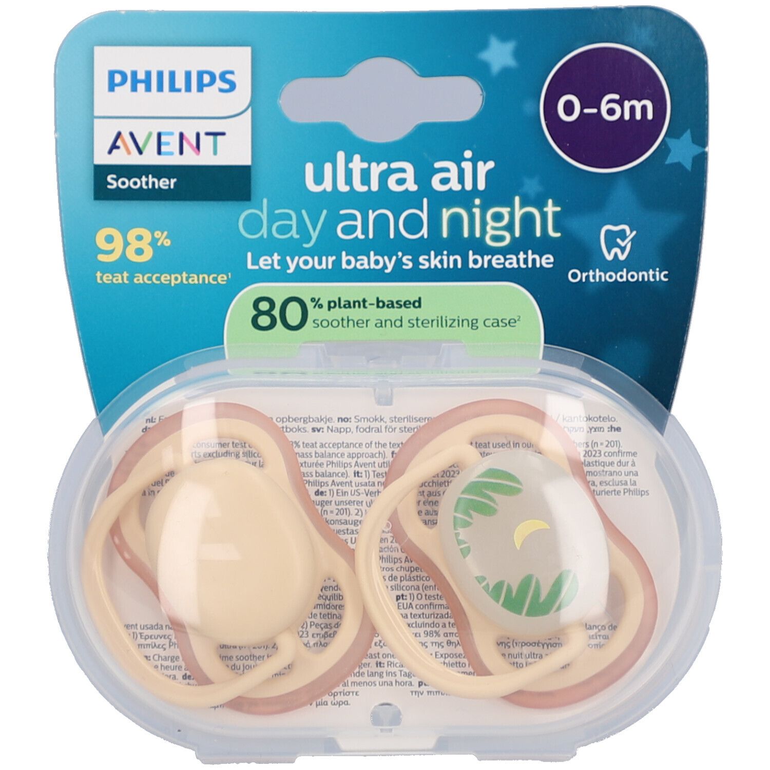 Philips Avent Fopspeen +0m Air night/day 2st 2 St Schnuller