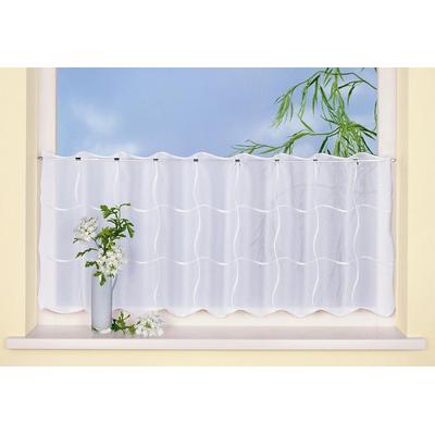 Scheibengardine GERSTER "Joana", weiß, B:150cm H:50cm, Voile, Polyester, Gardinen, HxB: 50x150
