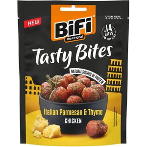 BiFi Fleischsnack Salami Tasty Bites, Italian Parmesan & Thyme Chicken, 50 g