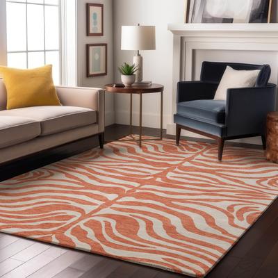 Addison Rugs Premium Washable Super Soft Zebra Print Mayfield Rug