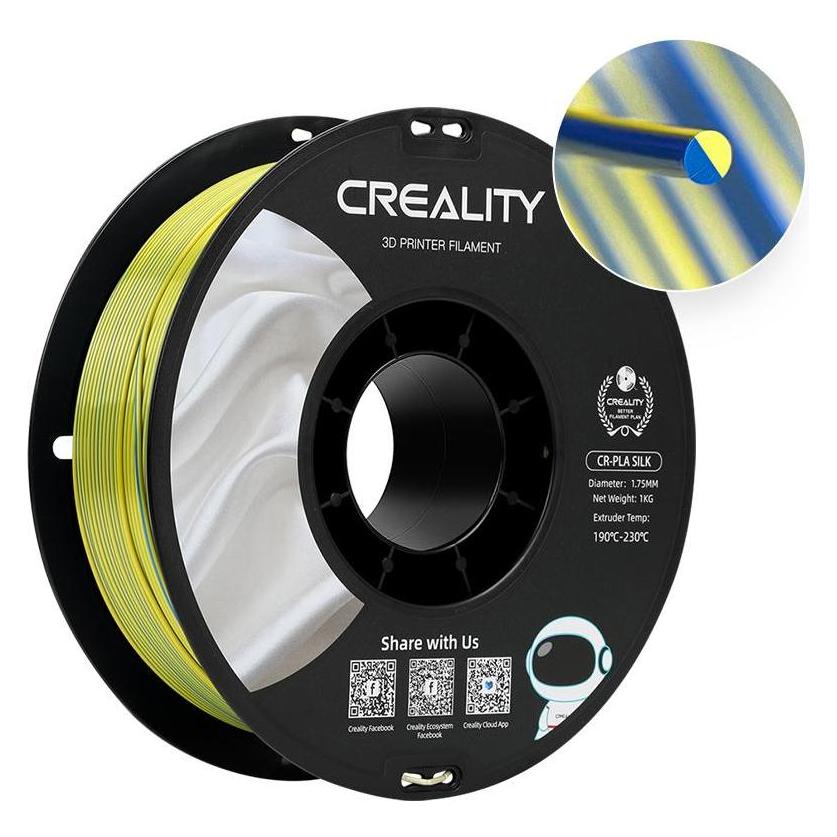 Creality Silk Blau/Gold (PLA, 1000 g, 1.75 mm) (3301120014)