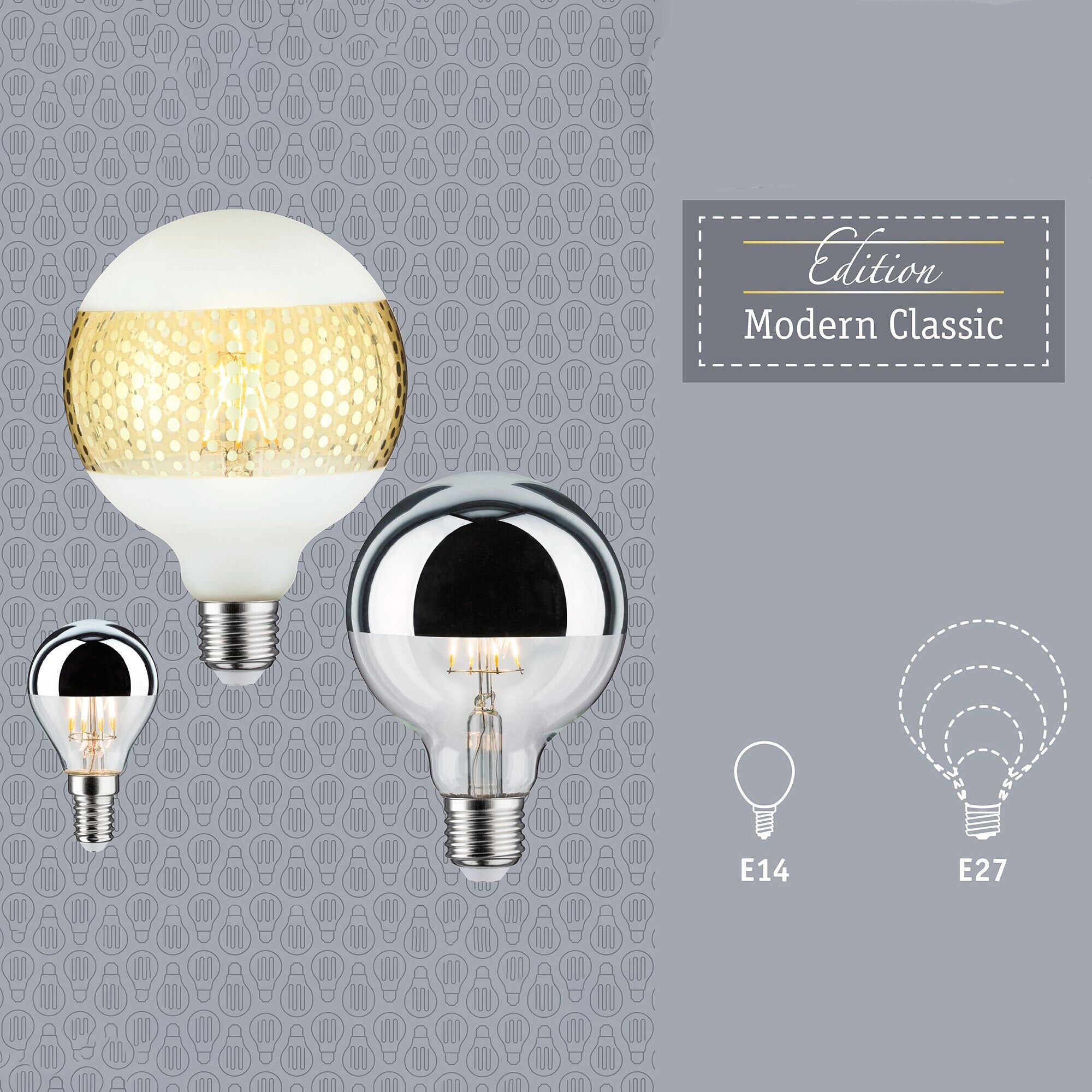 Paulmann - Standard LED Drop Crown Mirror Bulb 2.6W E14 Silver